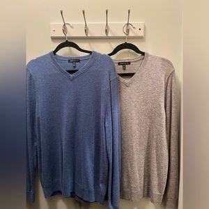 100% Cashmere Sweaters (blue and gray)